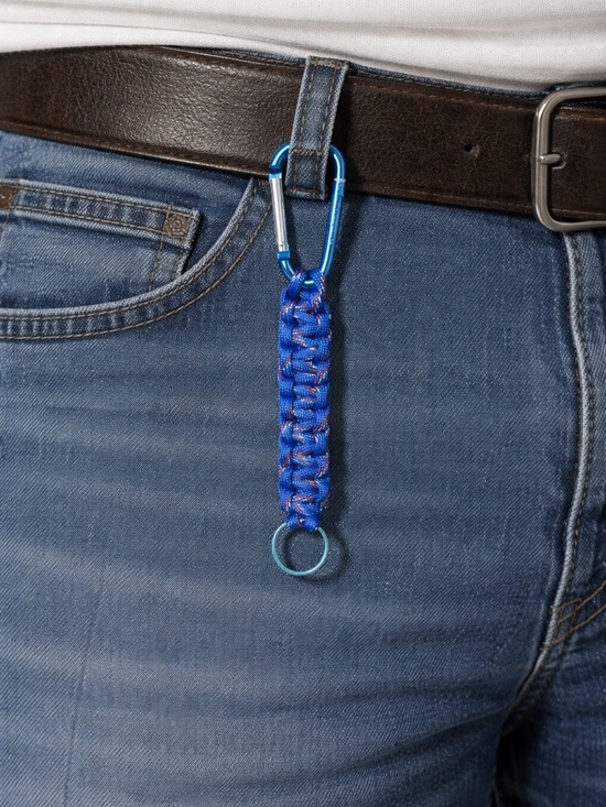 2wenty8 Other - Blue Paracord Keychain with Blue Carabiner and Blue Key Ring | 7 inches